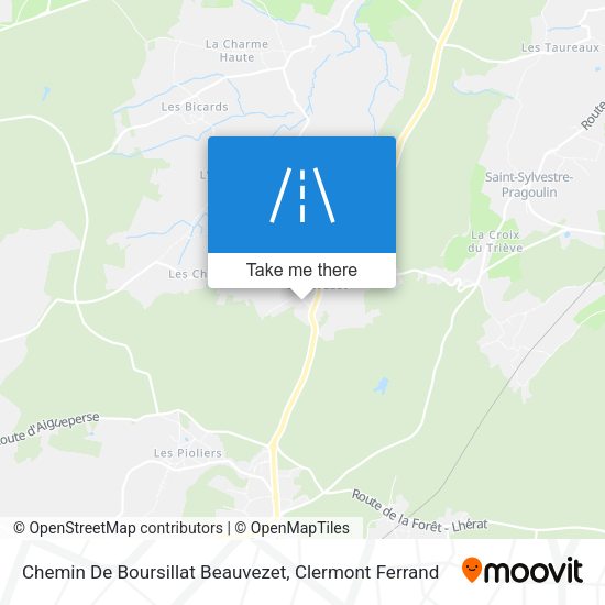 Chemin De Boursillat Beauvezet map