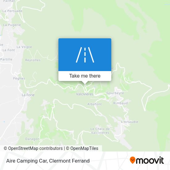 Aire Camping Car map