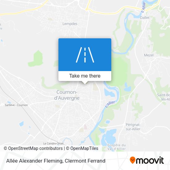 Allée Alexander Fleming map