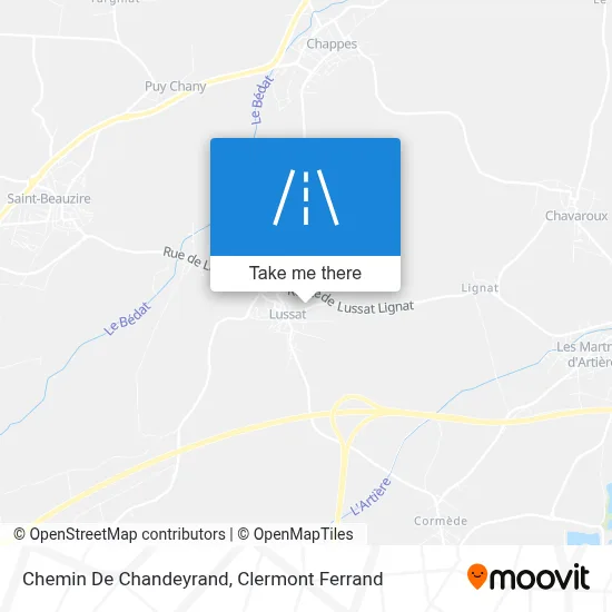 Chemin De Chandeyrand map