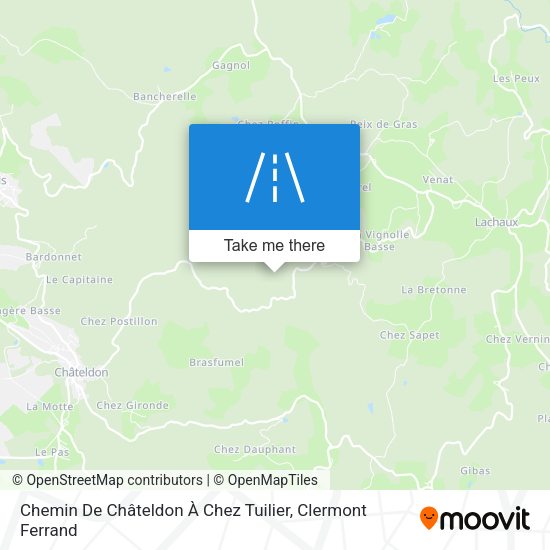 Chemin De Châteldon À Chez Tuilier map