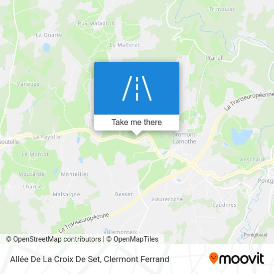 Allée De La Croix De Set map