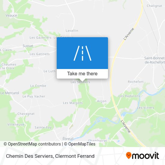 Chemin Des Serviers map