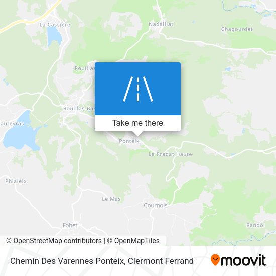 Chemin Des Varennes Ponteix map