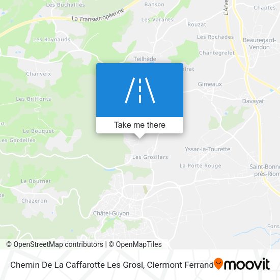 Chemin De La Caffarotte Les Grosl map