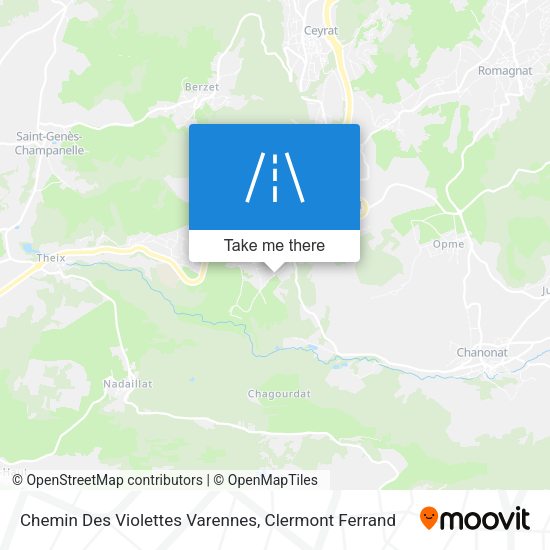 Chemin Des Violettes Varennes map