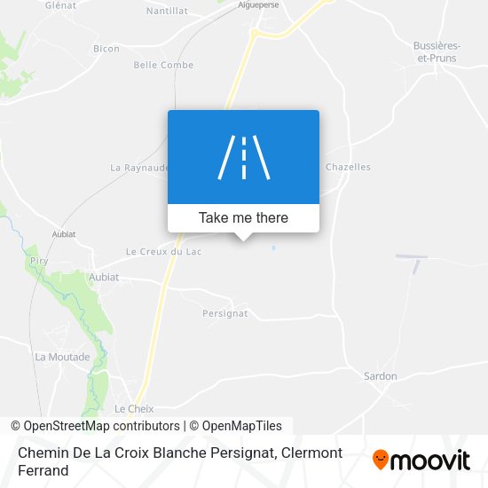 Chemin De La Croix Blanche Persignat map