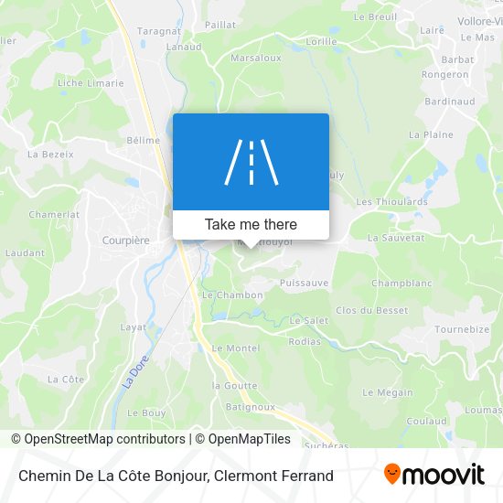 Chemin De La Côte Bonjour map