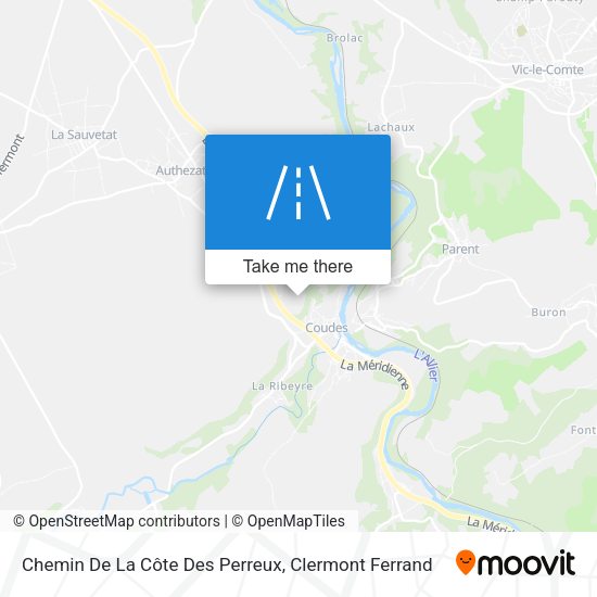 Chemin De La Côte Des Perreux map