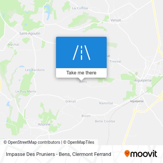 Impasse Des Pruniers - Bens map
