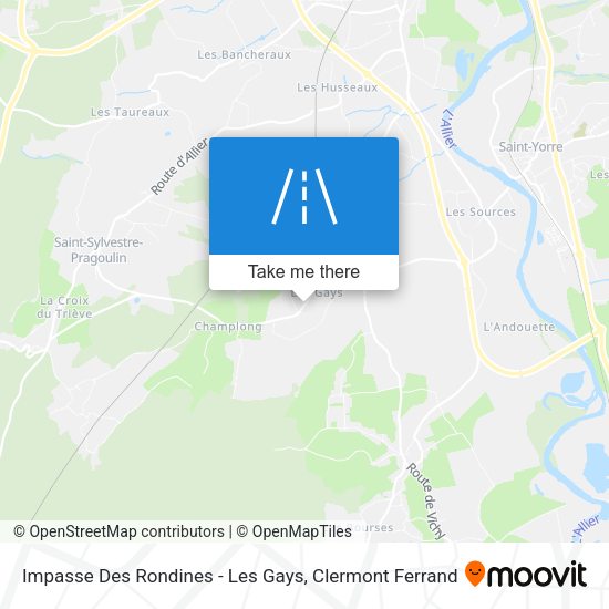 Impasse Des Rondines - Les Gays map