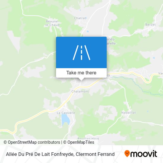 Allée Du Pré De Lait Fonfreyde map