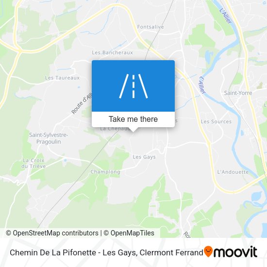 Chemin De La Pifonette - Les Gays map