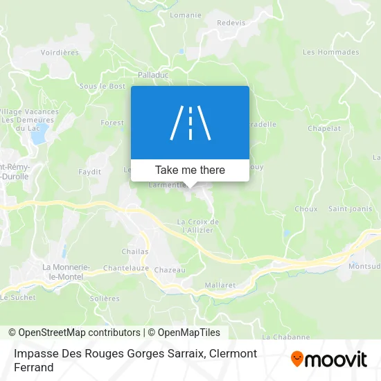 Impasse Des Rouges Gorges Sarraix map