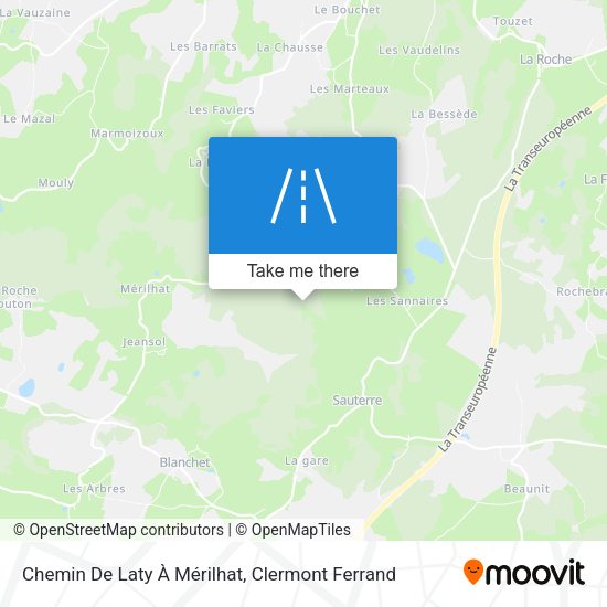 Chemin De Laty À Mérilhat map