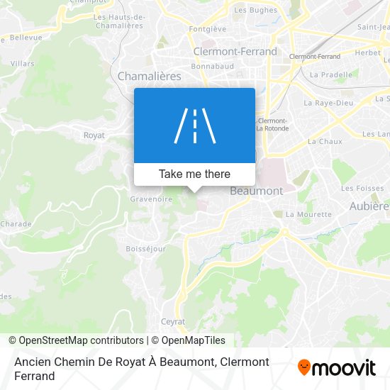 Ancien Chemin De Royat À Beaumont map