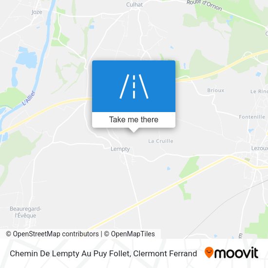 Chemin De Lempty Au Puy Follet map