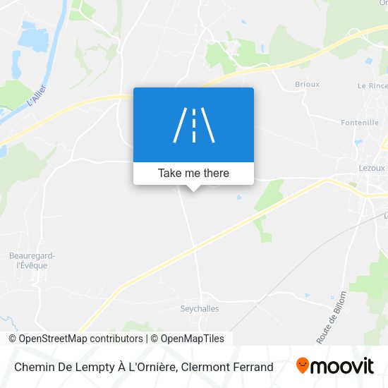 Chemin De Lempty À L'Ornière map