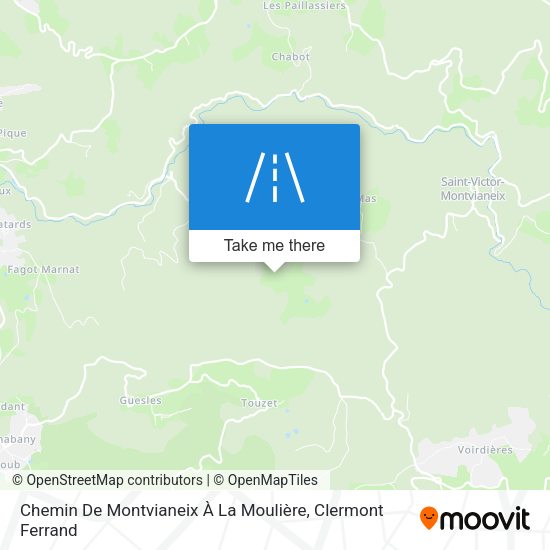 Chemin De Montvianeix À La Moulière map