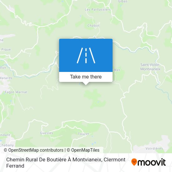 Chemin Rural De Boutière À Montvianeix map