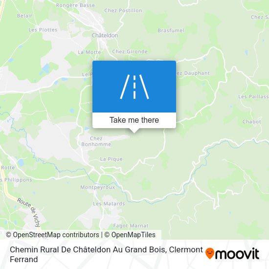 Chemin Rural De Châteldon Au Grand Bois map