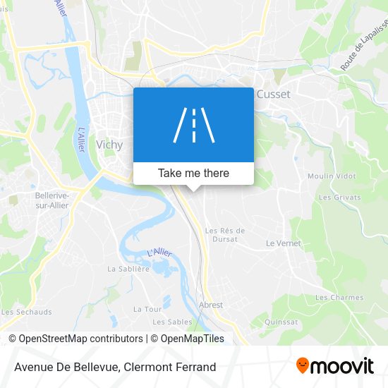 Avenue De Bellevue map