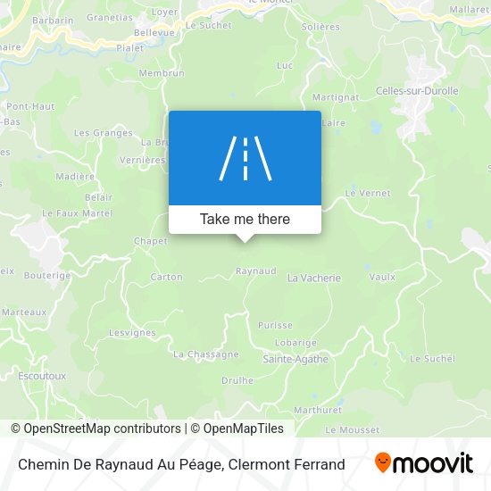 Chemin De Raynaud Au Péage map