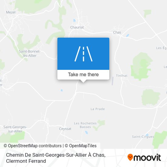Chemin De Saint-Georges-Sur-Allier À Chas map