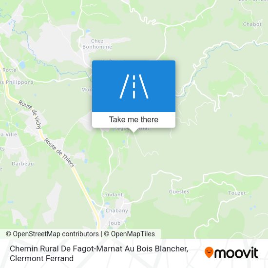 Chemin Rural De Fagot-Marnat Au Bois Blancher map