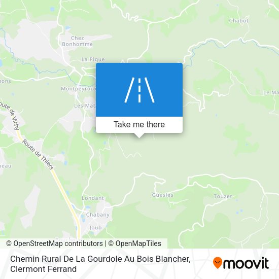 Chemin Rural De La Gourdole Au Bois Blancher map