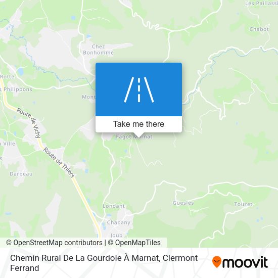 Chemin Rural De La Gourdole À Marnat map