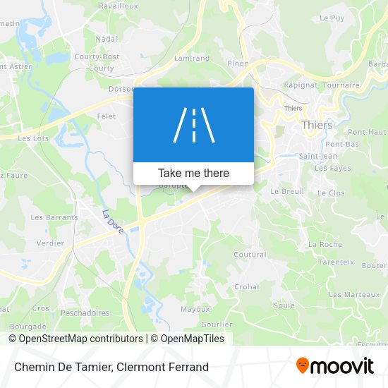 Chemin De Tamier map