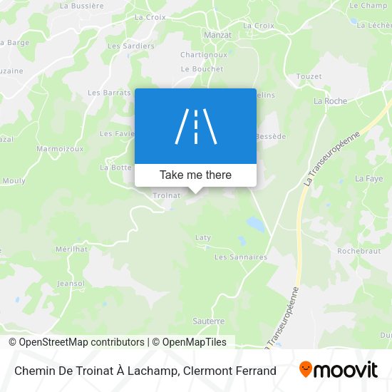 Chemin De Troinat À Lachamp map