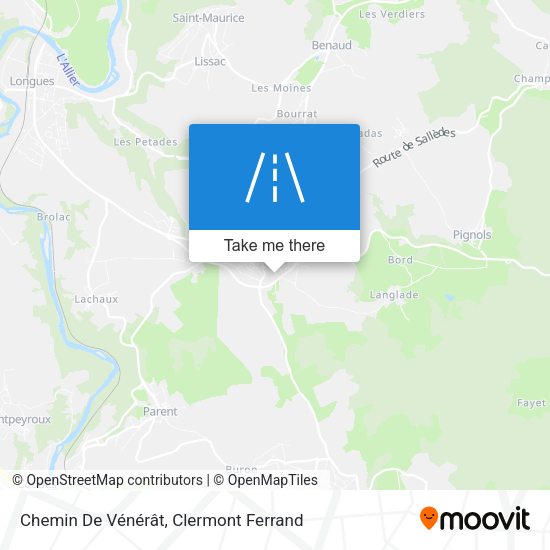 Chemin De Vénérât map