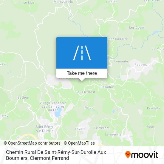 Chemin Rural De Saint-Rémy-Sur-Durolle Aux Bourniers map