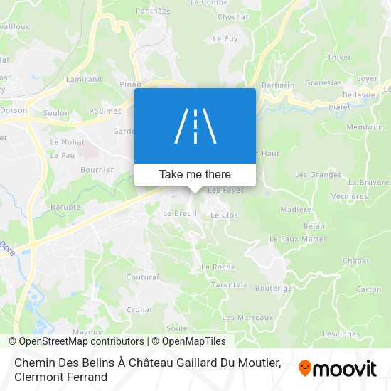 Chemin Des Belins À Château Gaillard Du Moutier map