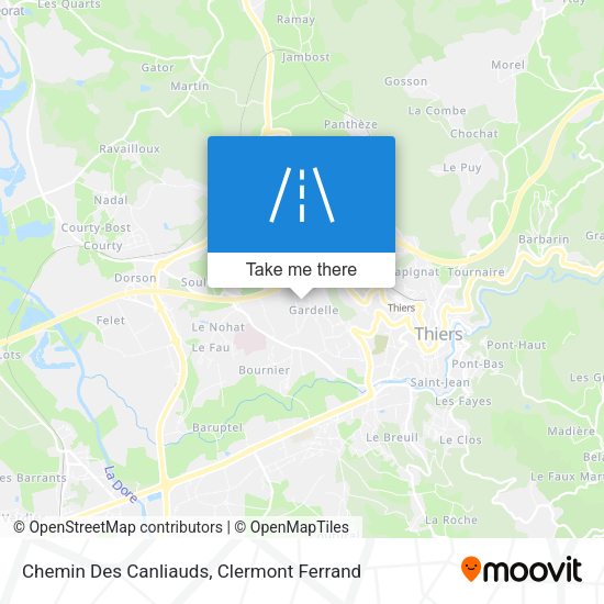 Chemin Des Canliauds map