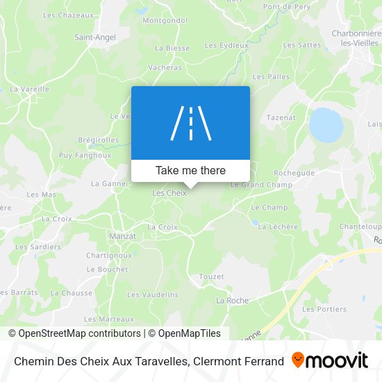 Chemin Des Cheix Aux Taravelles map