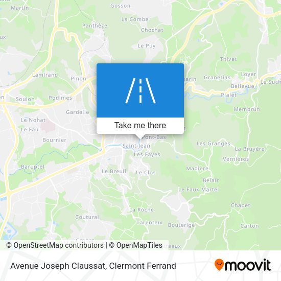 Avenue Joseph Claussat map