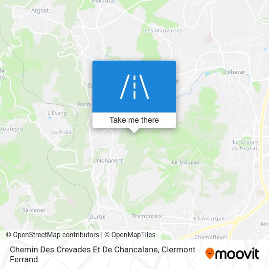 Chemin Des Crevades Et De Chancalane map