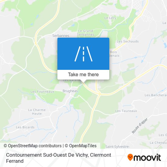 Contournement Sud-Ouest De Vichy map