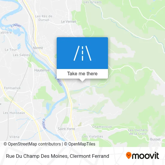 Rue Du Champ Des Moines map