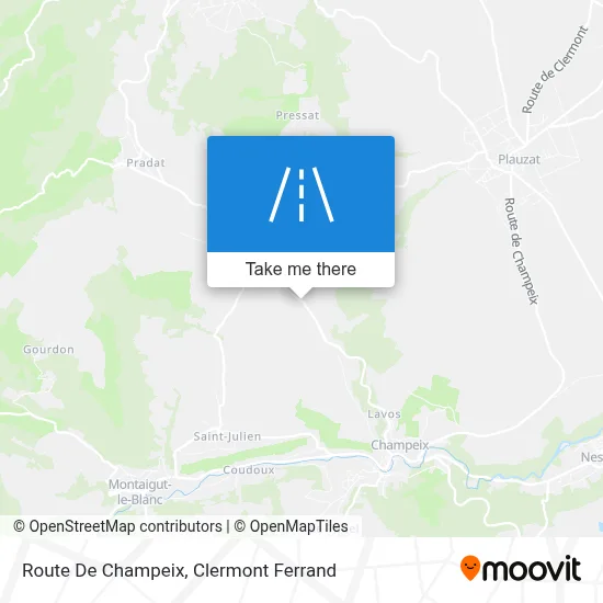 Route De Champeix map