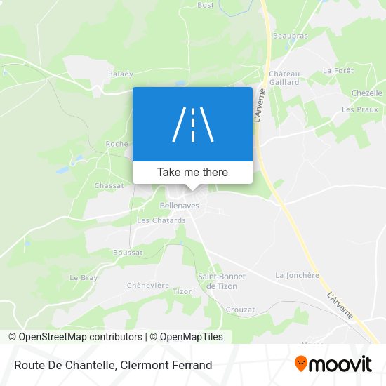 Route De Chantelle map