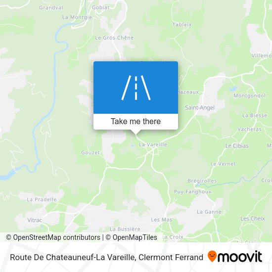 Route De Chateauneuf-La Vareille map