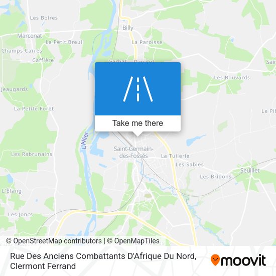 Rue Des Anciens Combattants D'Afrique Du Nord map