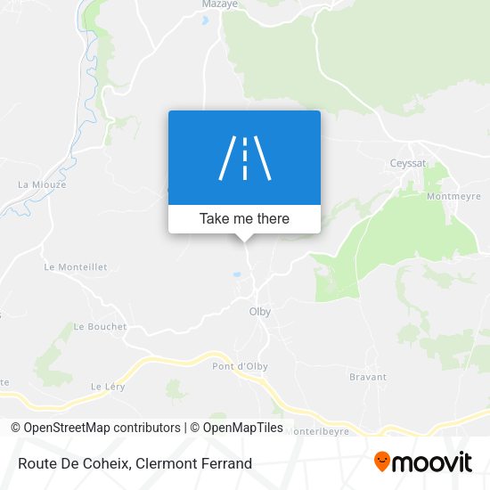 Route De Coheix map