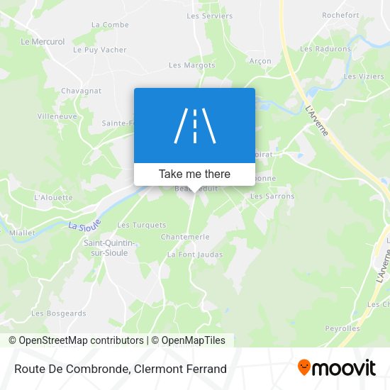 Route De Combronde map