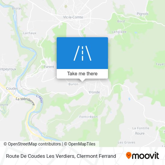 Route De Coudes Les Verdiers map