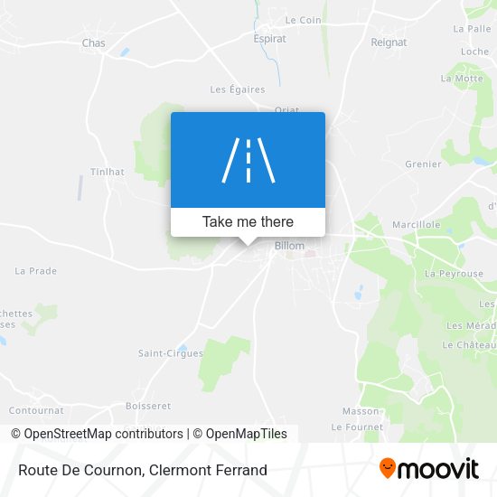 Route De Cournon map